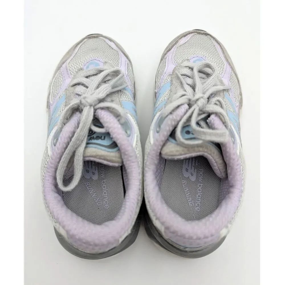 New Balance 990V6 Sneaker Shoes Kids' Grey/Bright Lavender Size US11.5 EU29